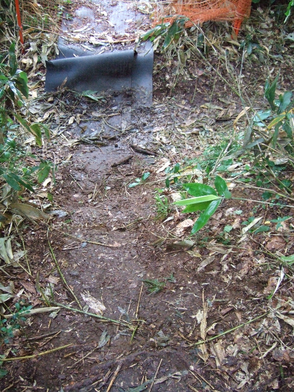 写真では分かりにくいが、かなり傾斜がかかったところもあり、すべりやすい場所もあります。