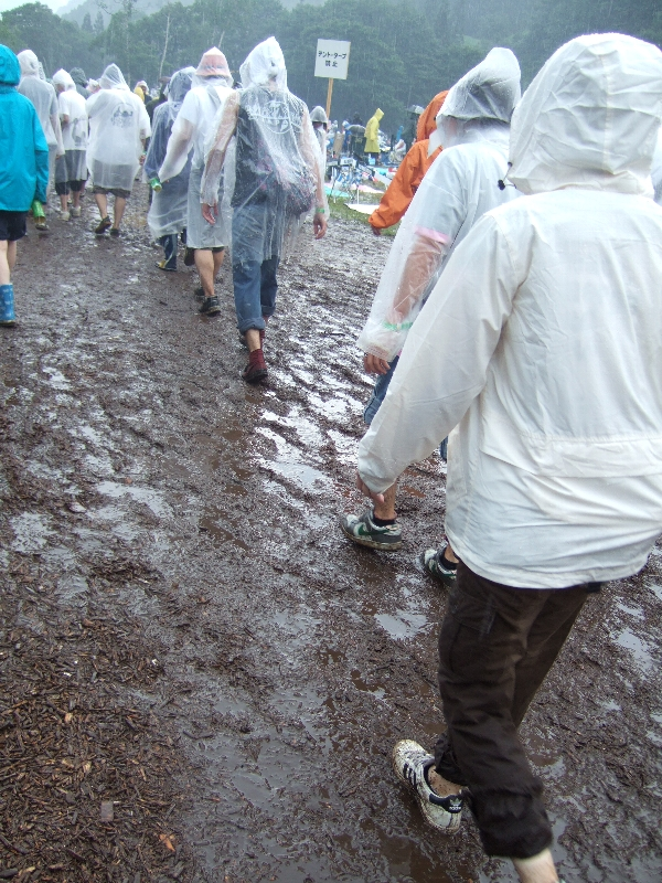 通常の運動靴で歩くのは不快でしょう。