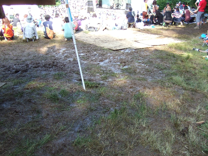 3日目の昼ごろ。一度雨が降るとなかなか乾かないようです。