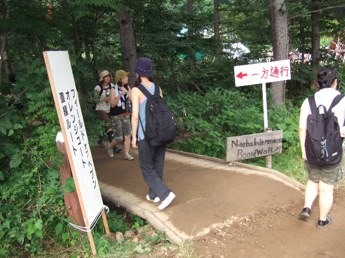 ボードウォーク入り口。 