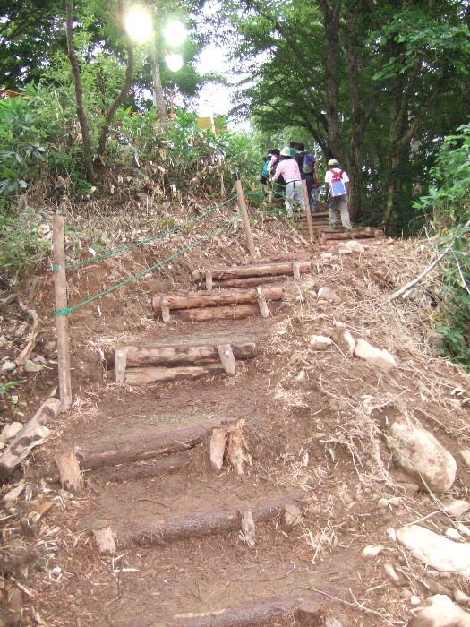 通常の通路へ上がるための階段。 