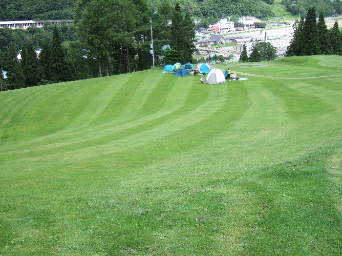 Gサイトの中腹。キャンプサイト入り口から15分くらいかかります。