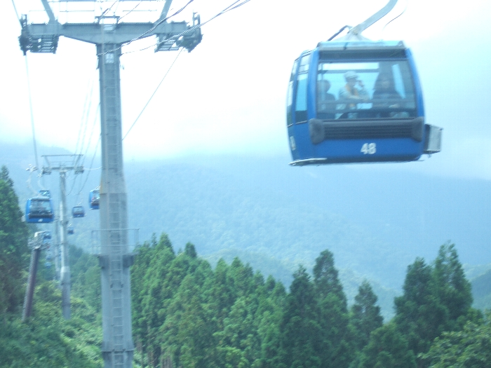 当然ながら、正面はゴンドラの列が見えます。