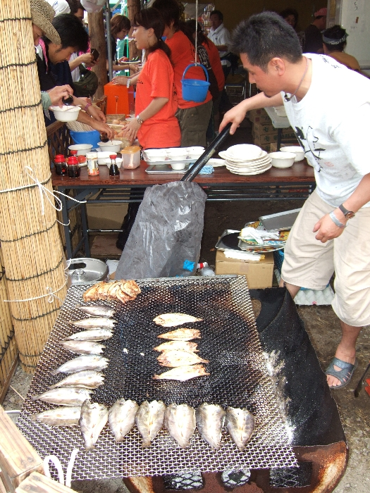 苗場食堂。岩魚の一夜干、2005年は500円、2006年は400円。 