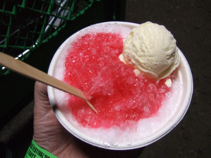 オアシスエリア、氷アイスクリーム、400円。 