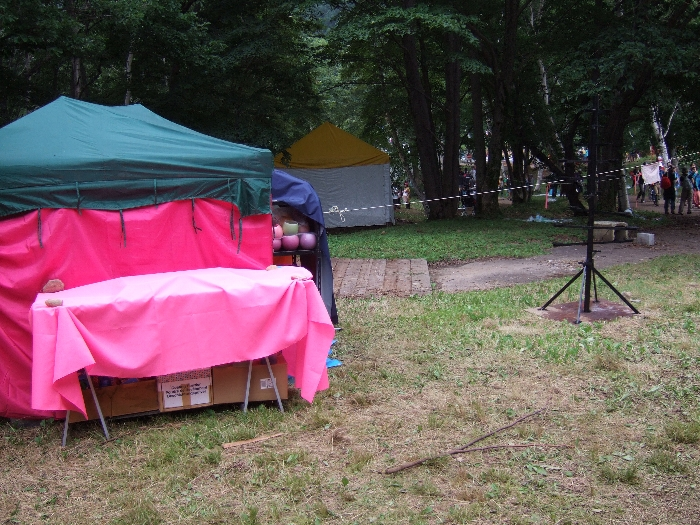 キャンドルライトを収納している小屋。 