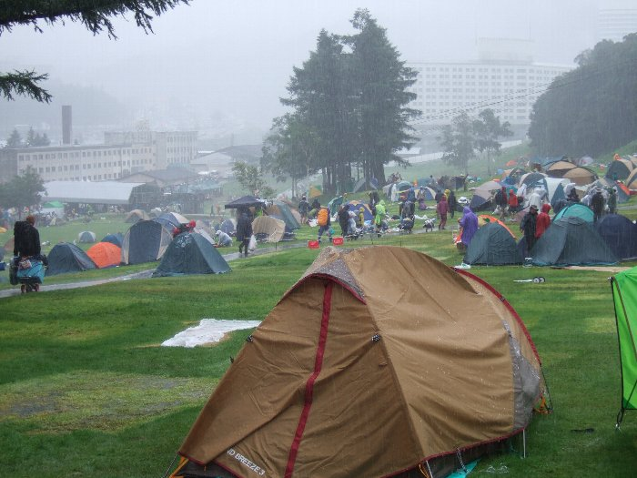 午前10時40分ごろ。かなりの雨です。