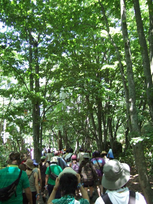 グリーン・ステージからホワイト・ステージへの通路。