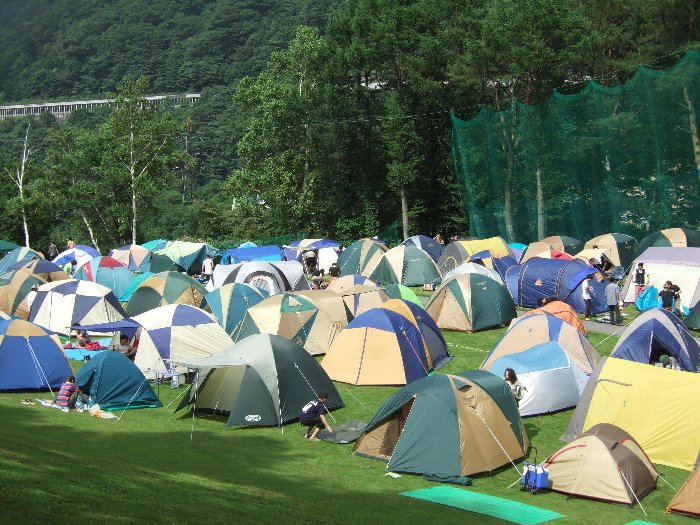 キャンプサイトの風景10。Aサイト。 