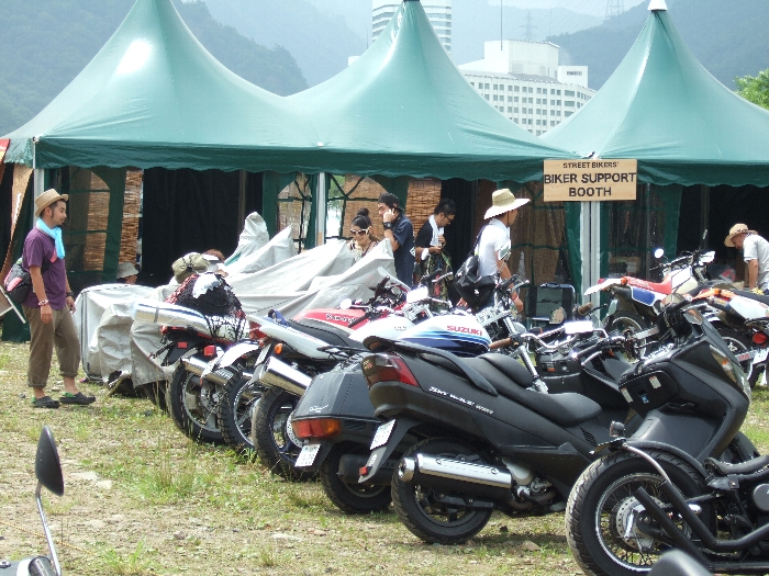 駐輪場の風景。 