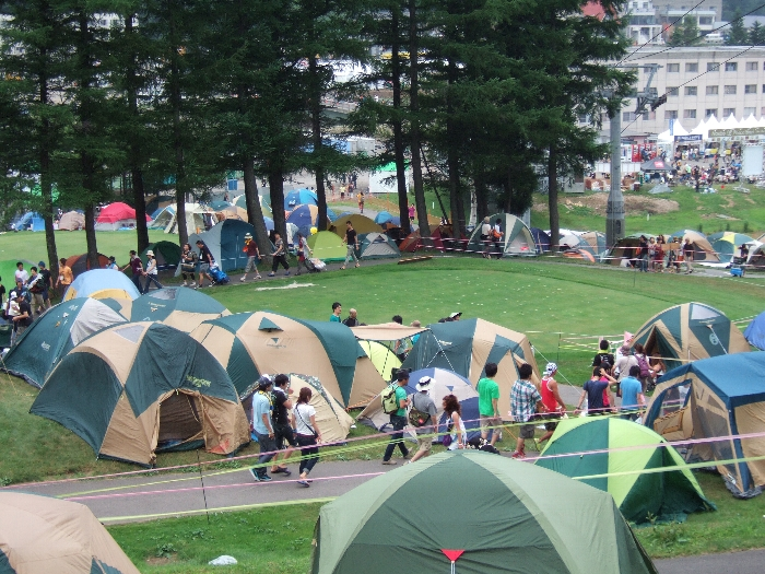 入り口に最も近いのがキャンプサイトA。 