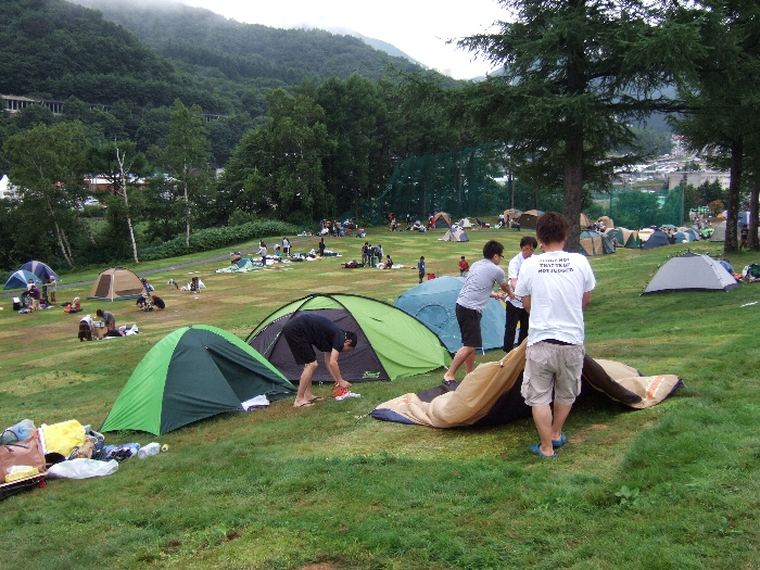 午前中に撤収しなければいけません。 