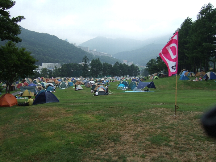 入り口からかなり遠いキャンプサイトD。 