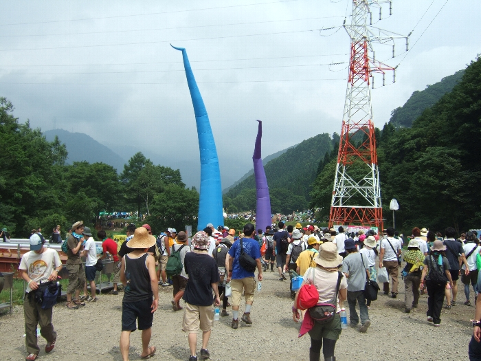 グリーンステージ直前のオブジェ。 