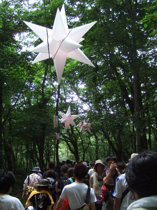 色が変わる照明。 