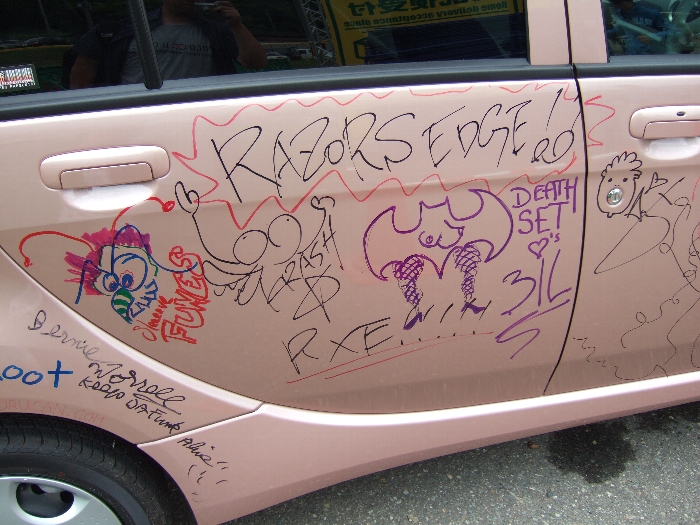 レイザーズ・エッジ等のサイン。 