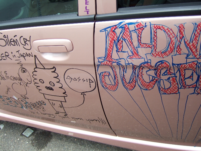 ゴシップ等のサイン。 