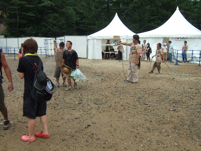 水を掛けられました。 