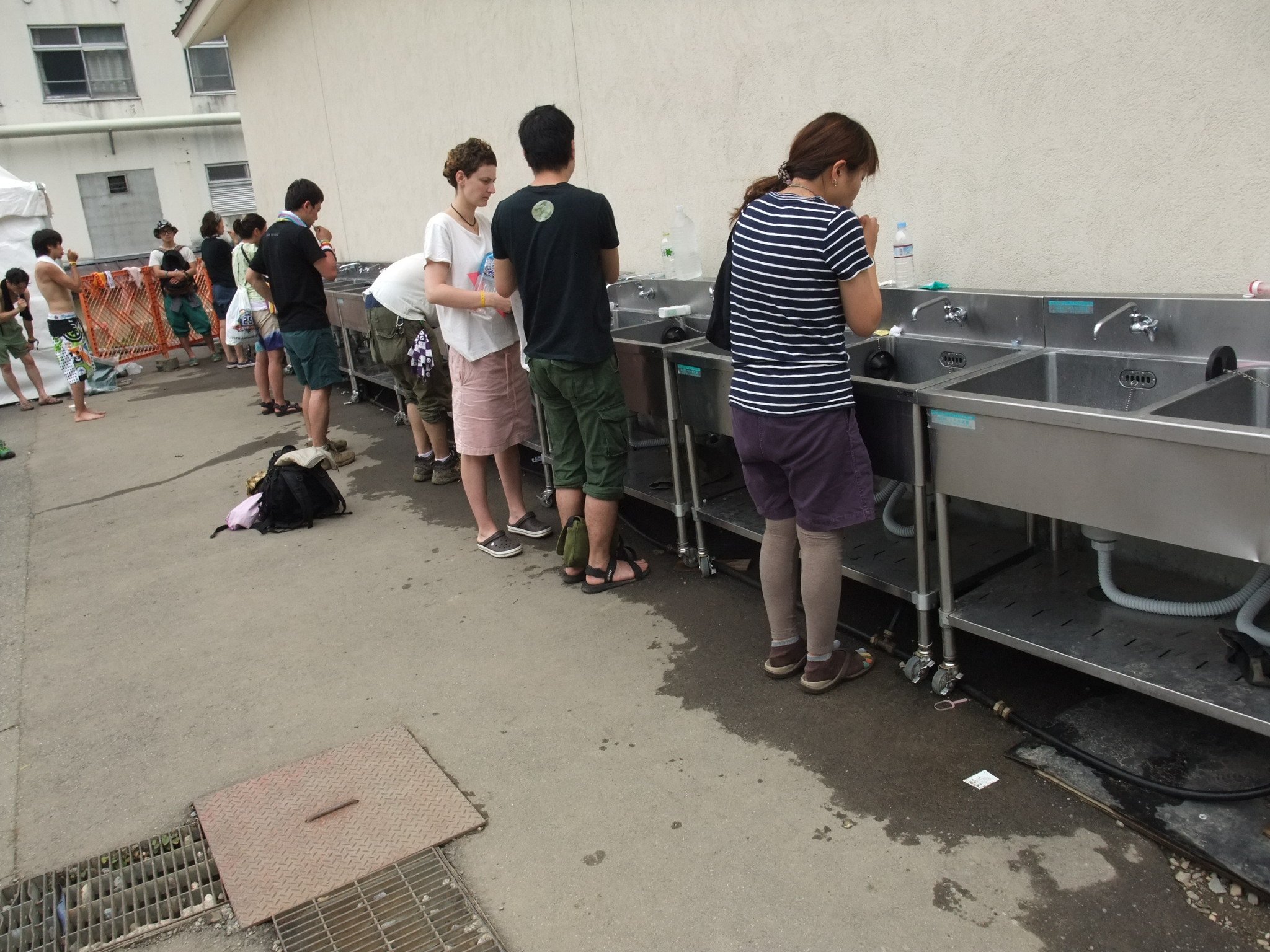 やや数が少なくなった洗面所。