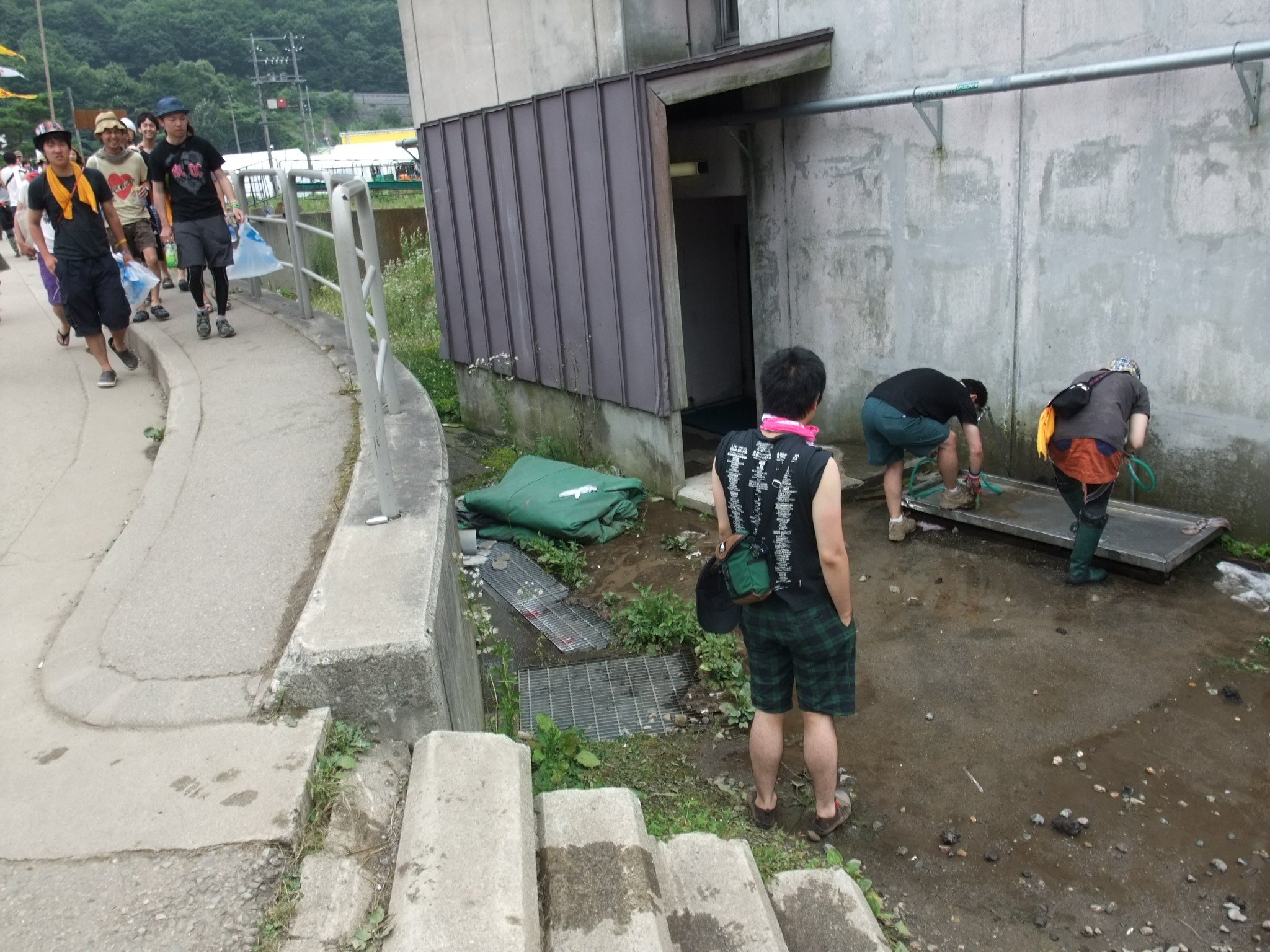 いつも通りの足洗い場。