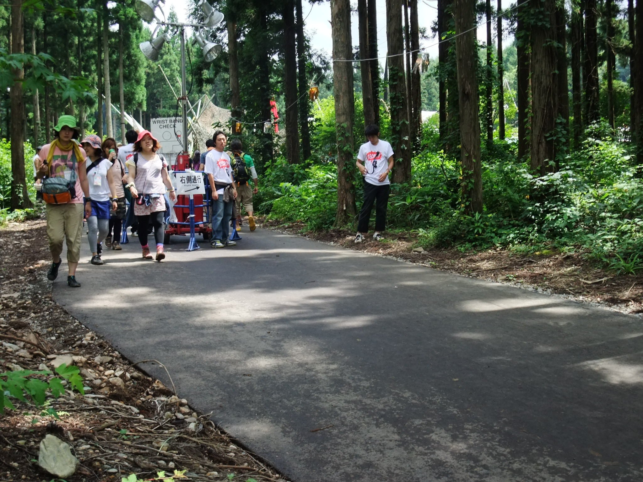 リストバンドチェックの場所も同じです。