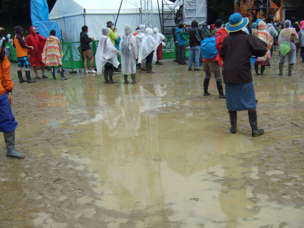 大きな水たまり。