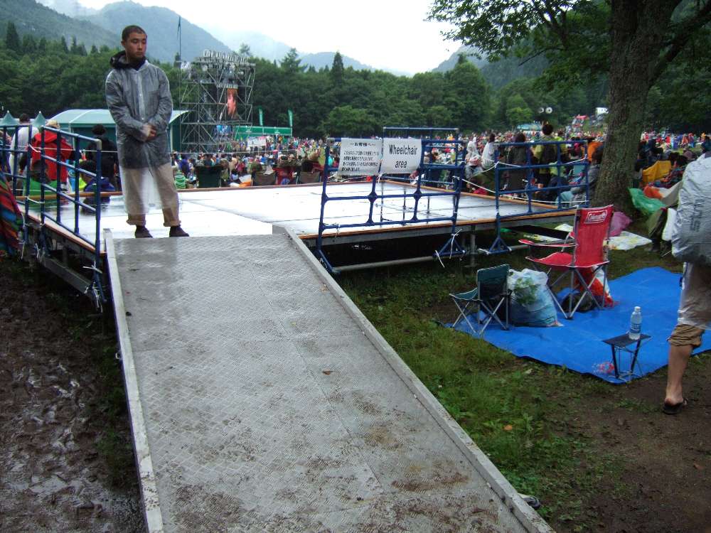 身体障害者用スペース。