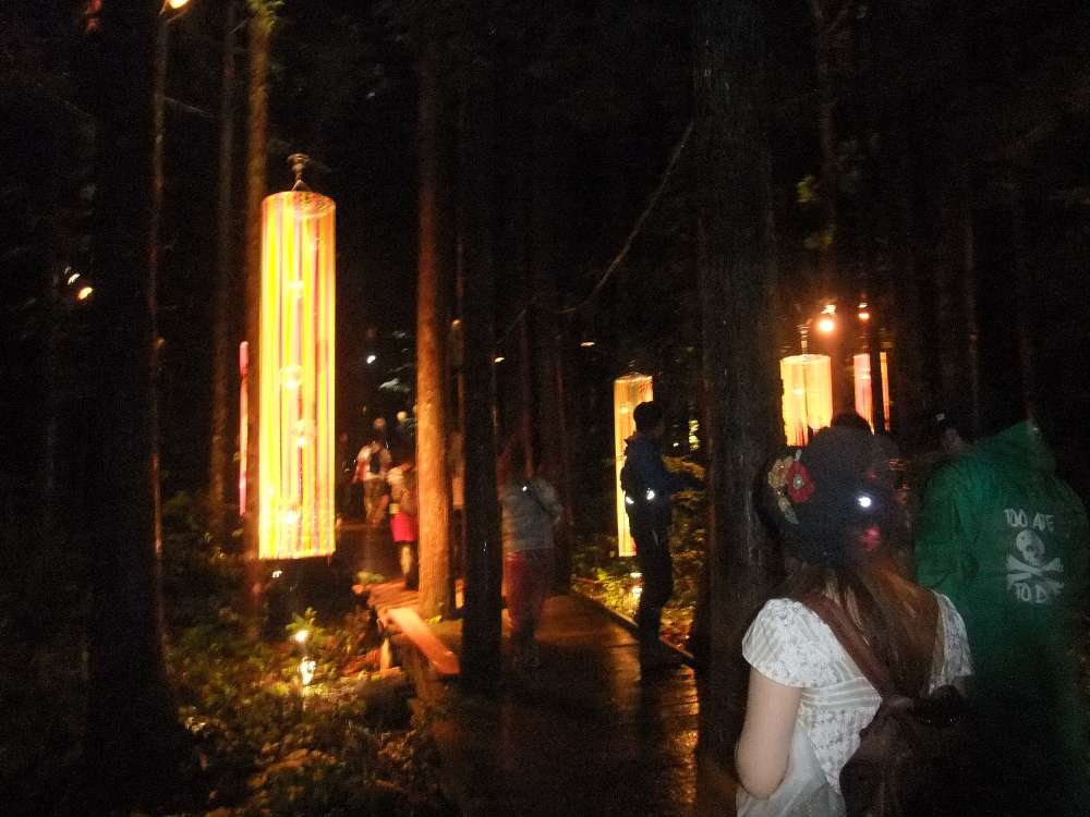 オレンジコートからボードウォークを逆走するところ。