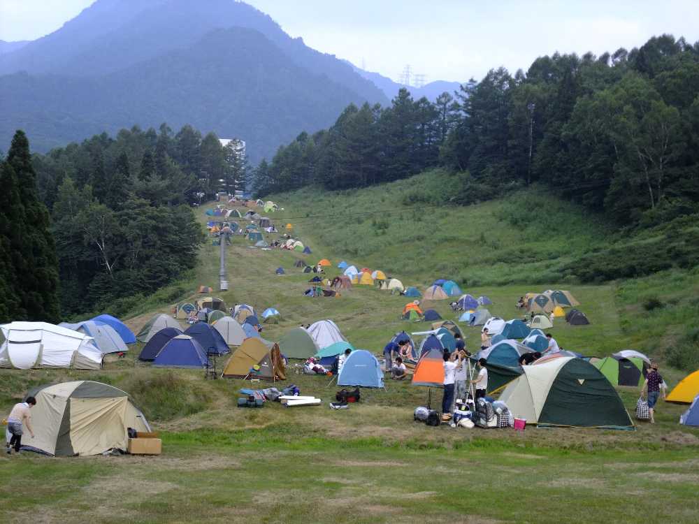 Fサイトのテント。