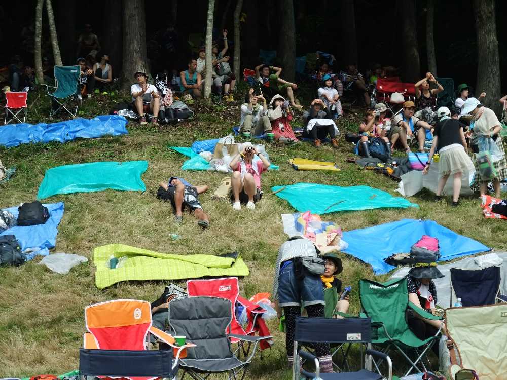 グリーンステージ最後方。