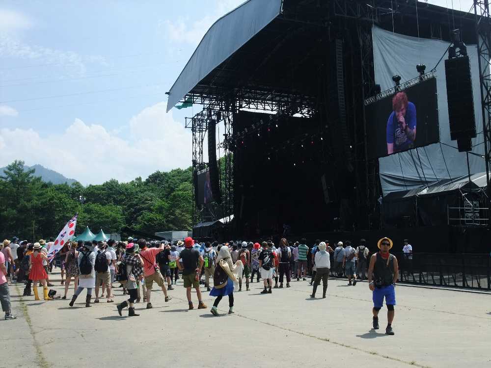 舗装されたエリア。