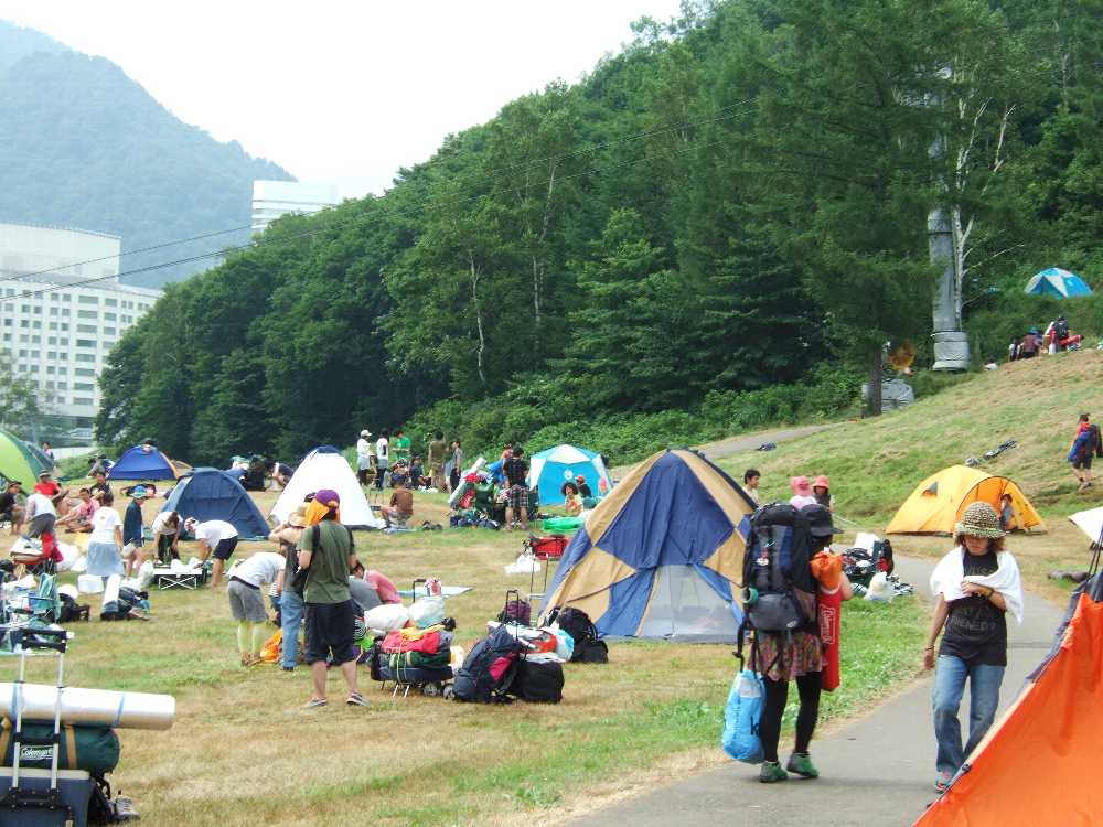 月曜日の朝、キャンプサイトから撤収。