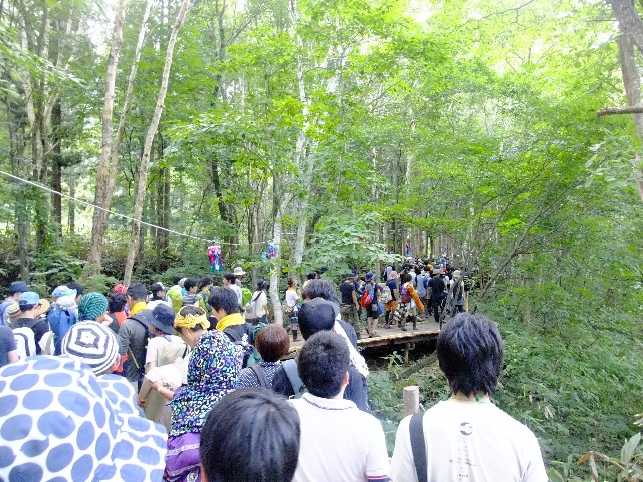 人が多い時のボードウォーク。