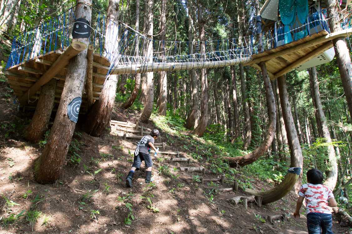 キッズの森の最も高い場所にある遊具。