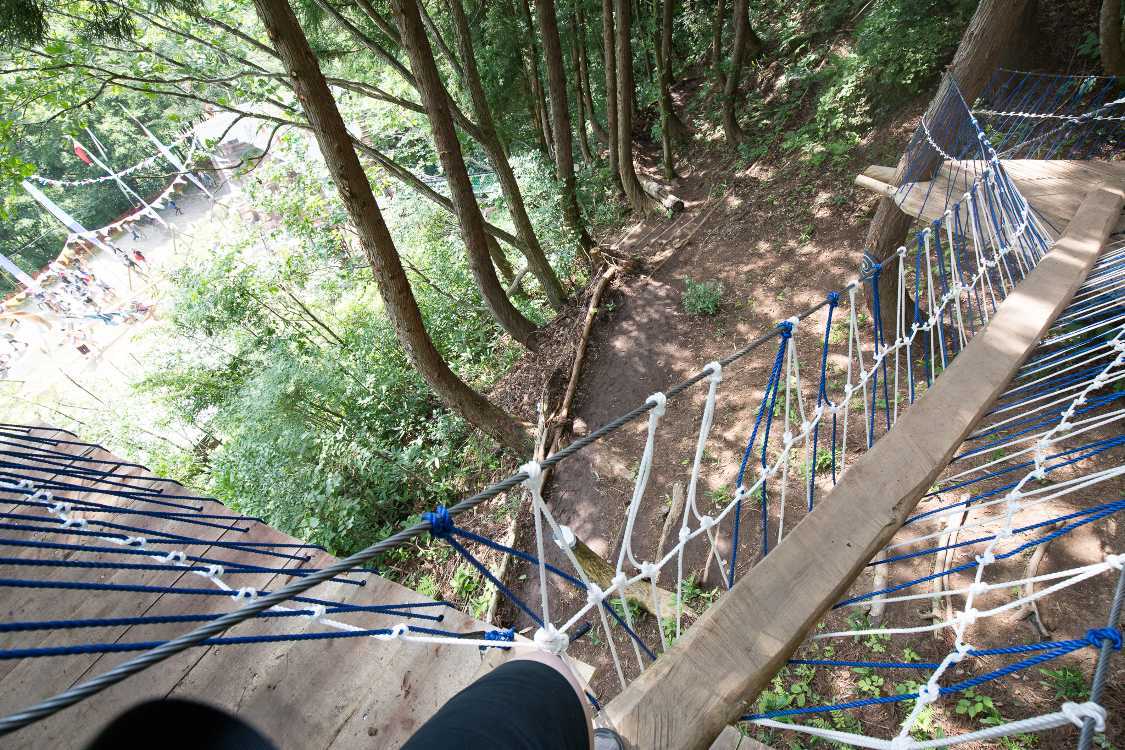 上から見下ろす。左上はキッズランド下の導線。