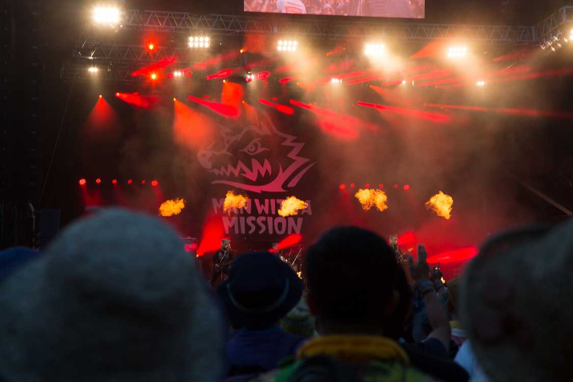 火柱が上がっているところ。