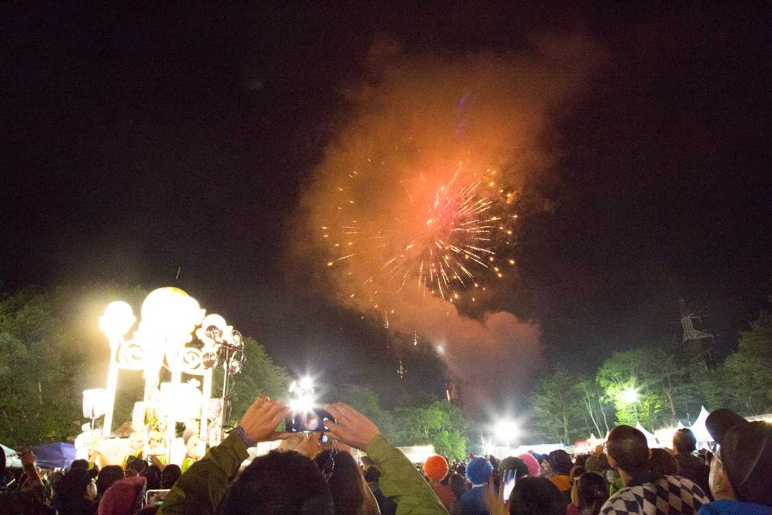 これ以降花火がきれいに見えない状態になった。