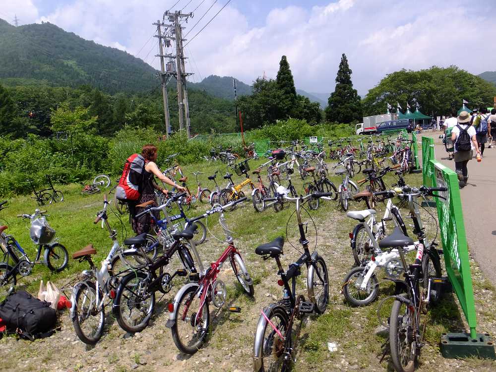 自転車の駐輪場。