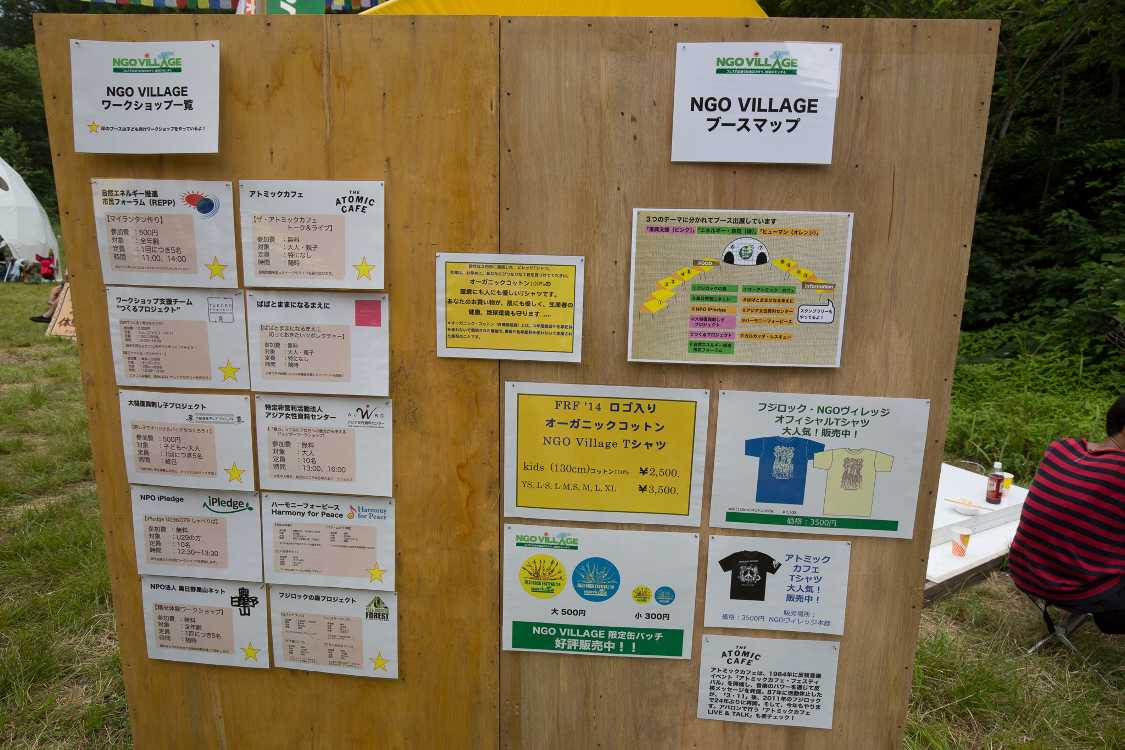 NGOビレッジの配置図。