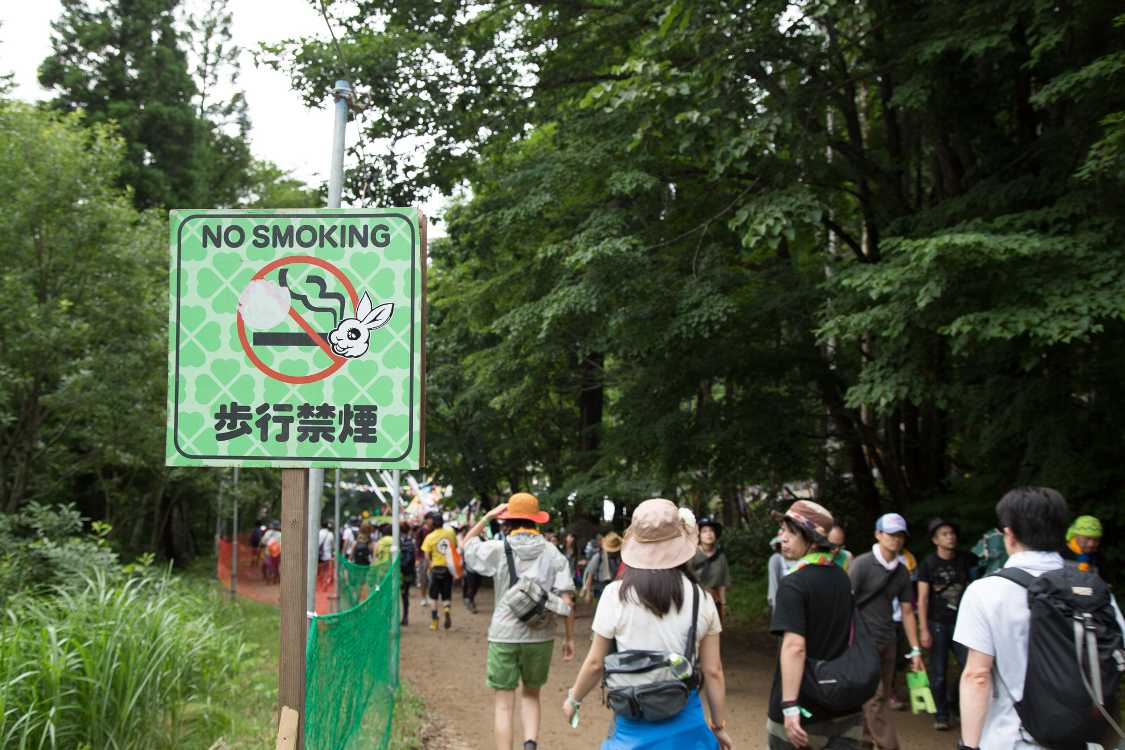 グリーンステージからホワイトステージへ向かう導線。