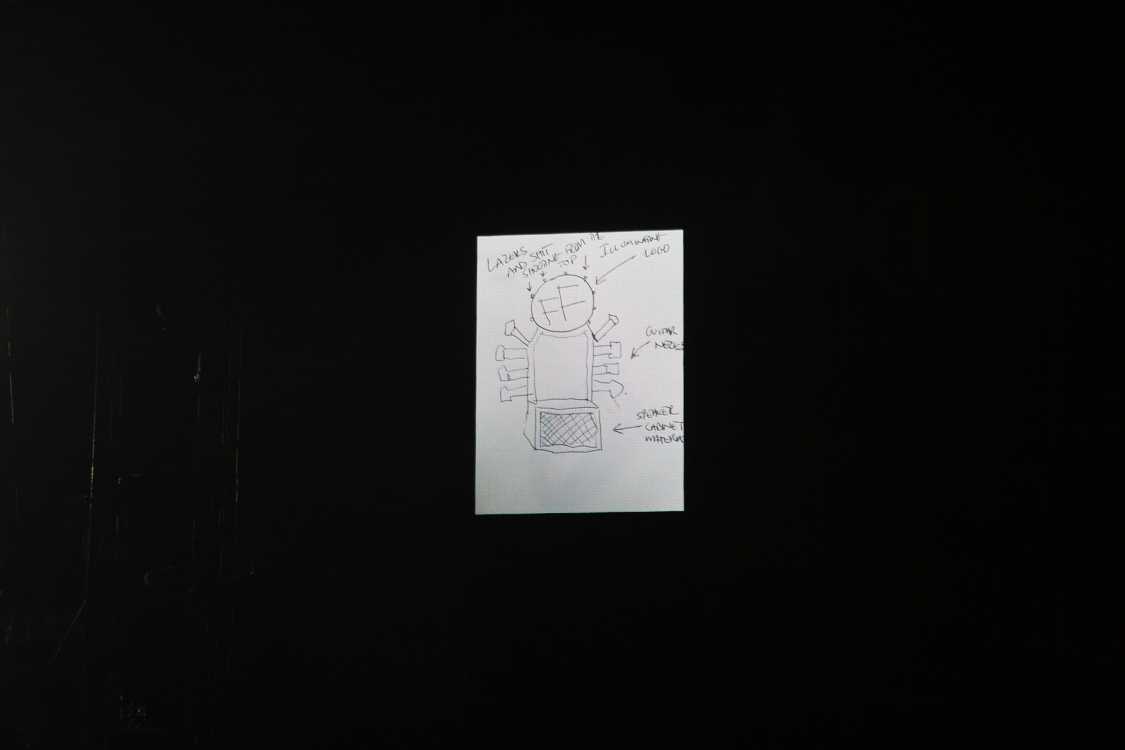 デイヴ・グロールが描いた玉座の初期イラスト。