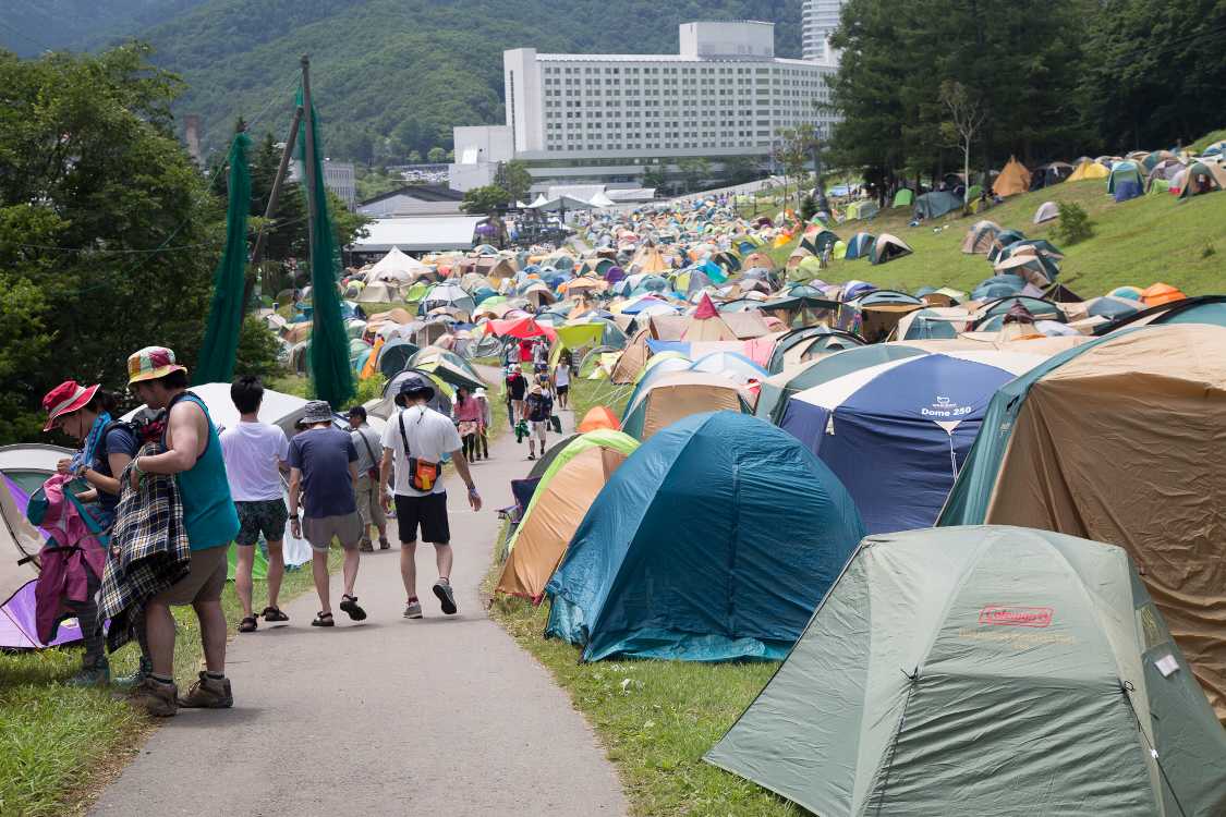 キャンプサイトの浅貝川寄り、Aサイト近辺。