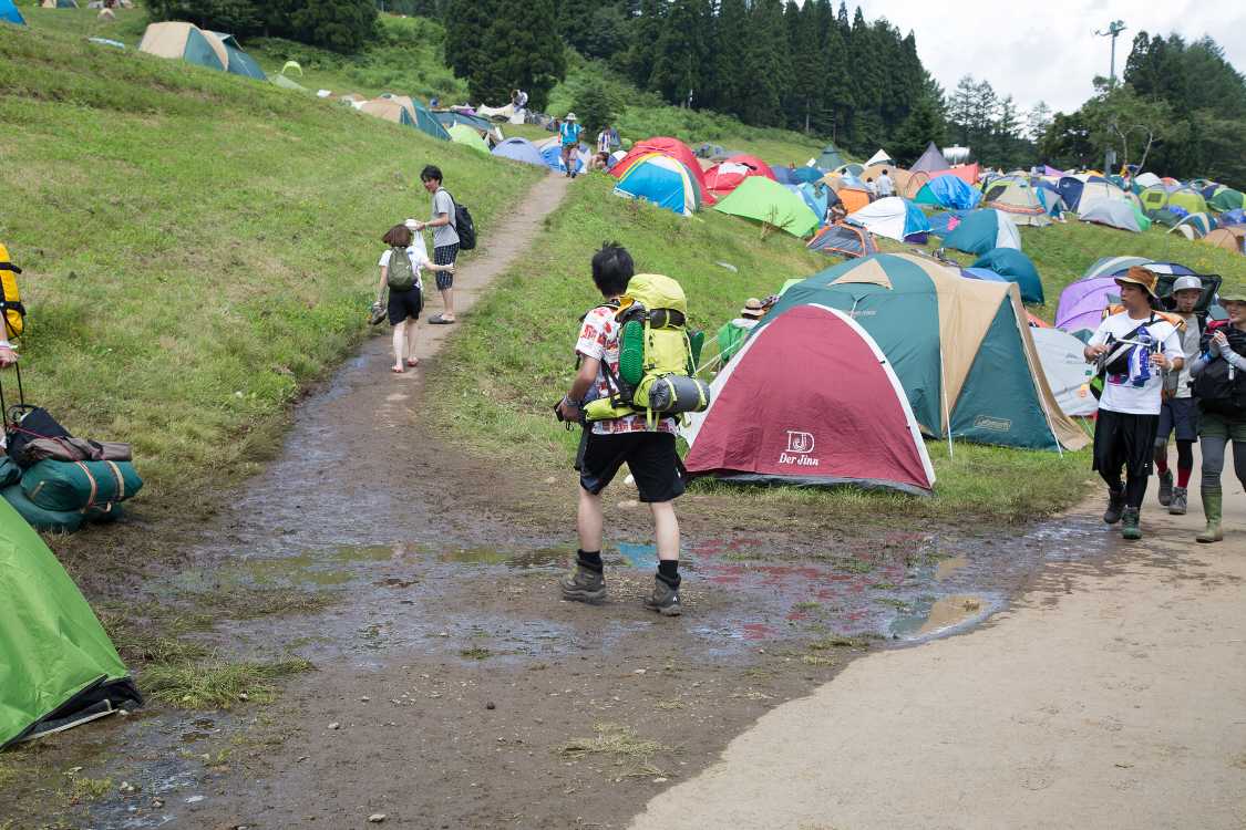 毎年水たまりとなる三叉路。