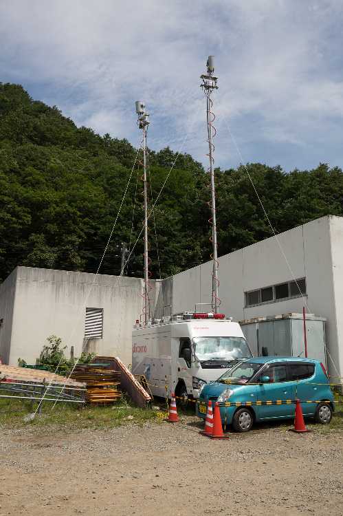 NTTドコモの移動基地局。