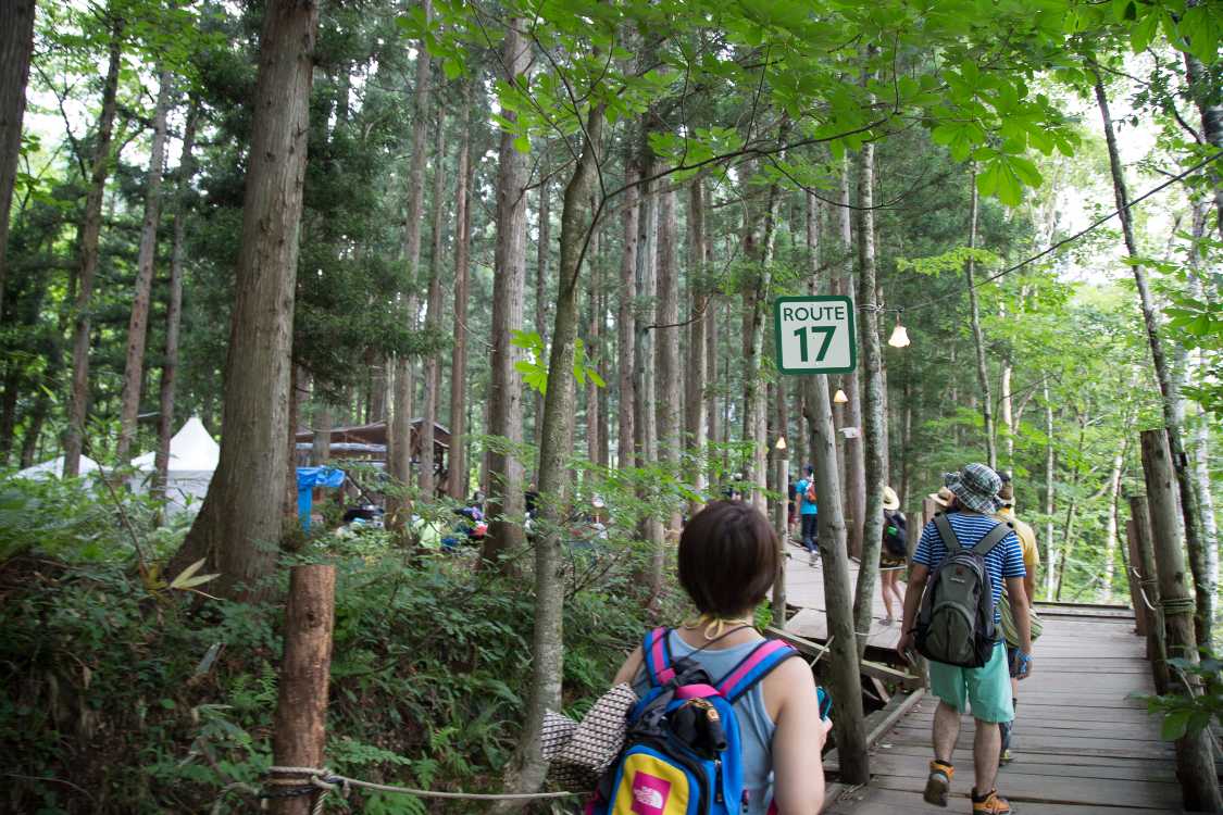 木道亭の手前。ルート17は三国街道を通る国道17号にちなむ。