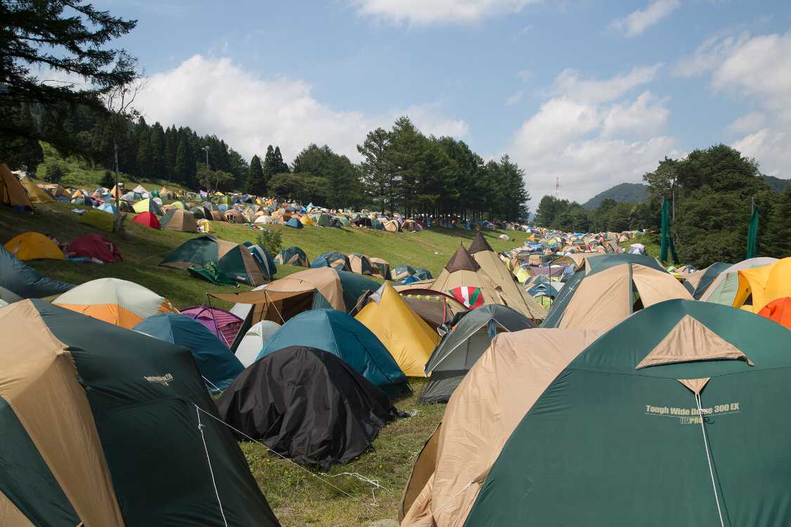 Aサイトのキャンプサイトインフォメーション寄り。