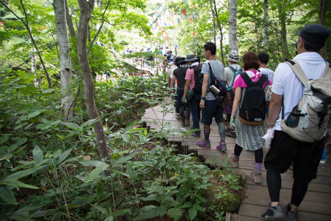 かつてボードウォークの板がなかった部分。