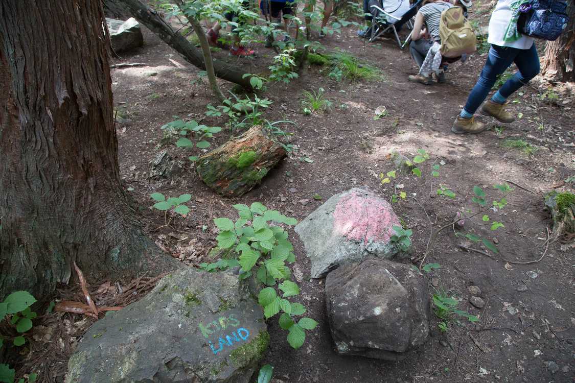 石に小さくKIDSLANDと書かれていました。