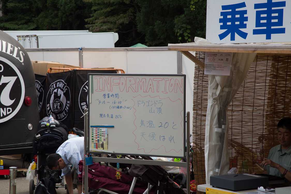 ドラゴンドラ山頂の天気と気温。