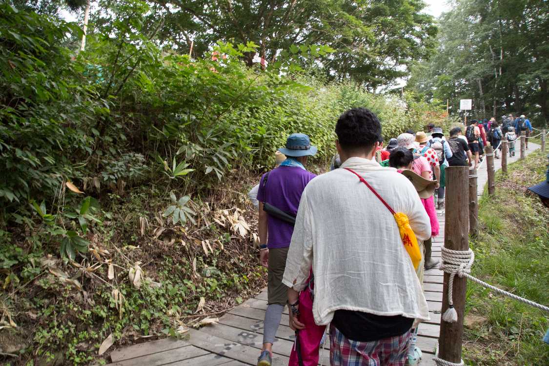 グリーンステージへの坂道。